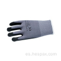 Guantes de nitrilo de microfoam nylon Hespax 13G con puntos